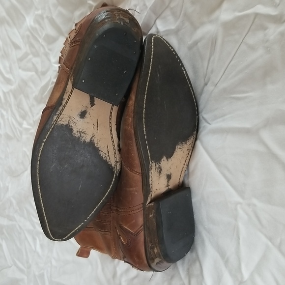 Leather Western Ankle Boots - Picture 6 of 8